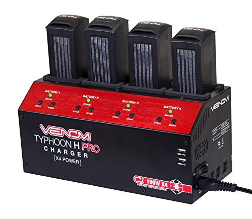 Venom Pro Typhoon H 4-Port LiPo Battery Balance Charger with Dual USB Outputs