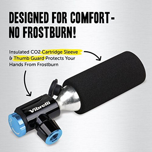 Vibrelli Performance CO2 Inflator - Glueless Puncture Kit - Presta & Schrader Valve Compatible