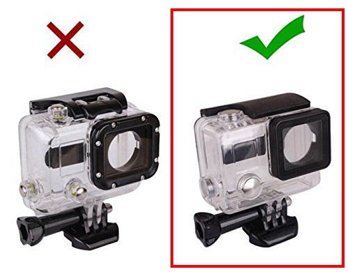 Vicdozia Waterproof BacPac Back Door Case(Not Standard Backdoor) For GoPro BacPac LCD Screen/Expansion Extended Battery BacPac, For GoPro Hero 4/3+ Original Standard Waterproof Housing Case