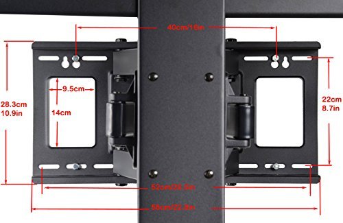 VideoSecu Articulating TV Mount Large Big Heavy Duty Swivel Tilt Wall Mount Bracket For most 60" 62" 65" 70" 75" 78" 80", Some Models up to 85" 90" LED LCD Plasma TV- Dual Arm pulls out up to 25" 1YE