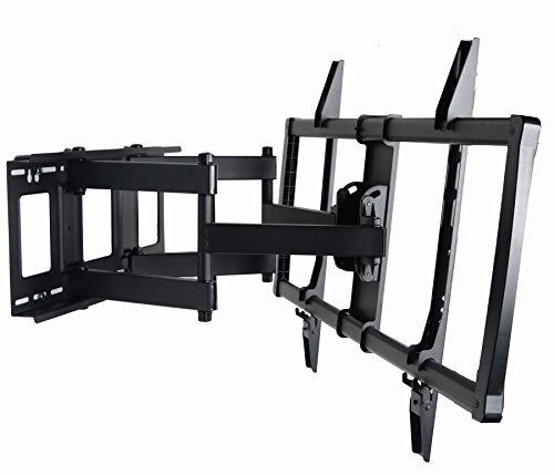 VideoSecu Articulating TV Mount Large Big Heavy Duty Swivel Tilt Wall Mount Bracket For most 60" 62" 65" 70" 75" 78" 80", Some Models up to 85" 90" LED LCD Plasma TV- Dual Arm pulls out up to 25" 1YE