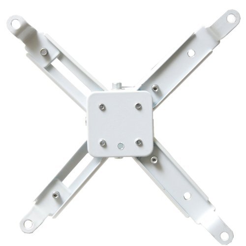 VideoSecu LCD/DLP Projector Ceiling Mount Bracket White Fits both flat or Vaulted ceiling PJ2W 1CA