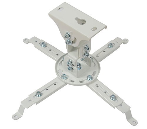 VideoSecu LCD/DLP Projector Ceiling Mount Bracket White PJ1W WU8