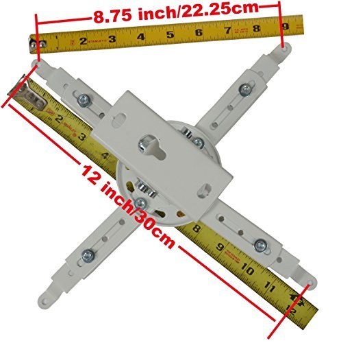 VideoSecu LCD/DLP Projector Ceiling Mount Bracket White PJ1W WU8