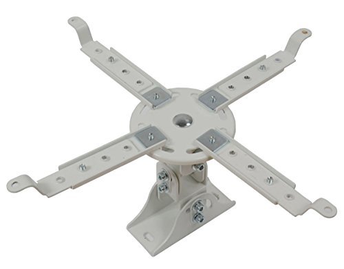 VideoSecu LCD/DLP Projector Ceiling Mount Bracket White PJ1W WU8