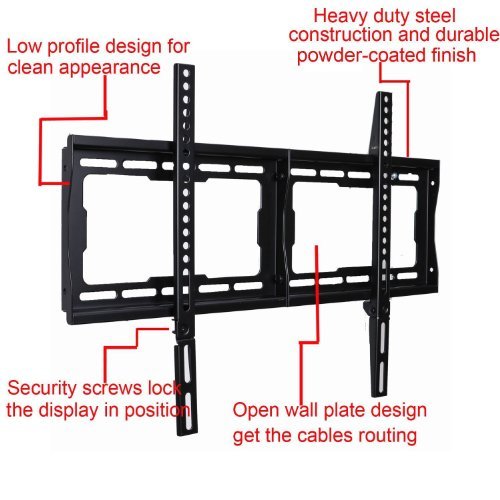 VideoSecu Low Profile TV Wall Mount Bracket for Most 32" - 75" LCD LED Plasma HDTV, Compatible with Sony Bravia Samsung LG Haier Panasonic Vizio Sharp AQUOS Westinghouse Pioneer ProScan Toshiba 1NN