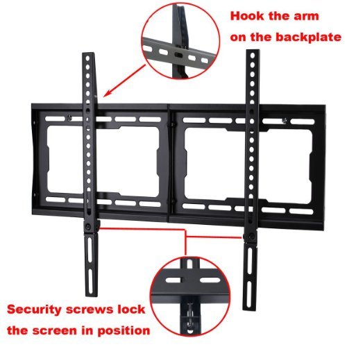 VideoSecu Low Profile TV Wall Mount Bracket for Most 32" - 75" LCD LED Plasma HDTV, Compatible with Sony Bravia Samsung LG Haier Panasonic Vizio Sharp AQUOS Westinghouse Pioneer ProScan Toshiba 1NN