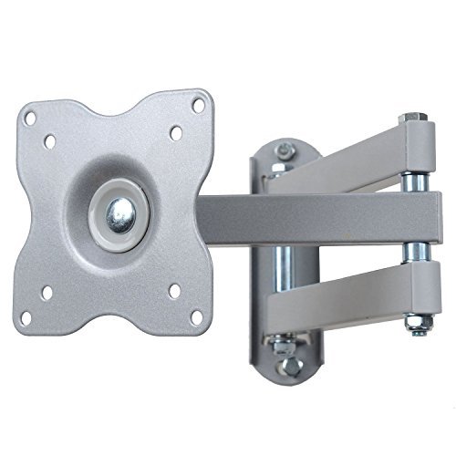 VideoSecu Swing Articulating Arm TV Wall Mount Bracket for 12"-24", some models up to 26" 27",with VESA 100/75mm Flat Panel Screen TV and Monitors Silver A2D