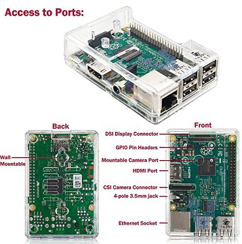 Vilros Raspberry Pi 3 Kit with Clear Case and 2.5A Power Supply