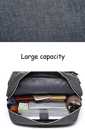 Vintage College Bag Bookbags Rucksack Casual Daypacks Canvas Shoulder Backpack for 13"" & 15.6"" Laptops Fits Apple MacBook Pro/Air Dell, Asus, MSI