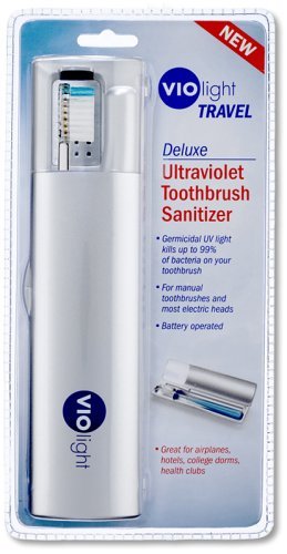 Violife VIO200B Travel Ultraviolet Toothbrush Sanitizer VIO200B, Silver, 5.5 Ounce 