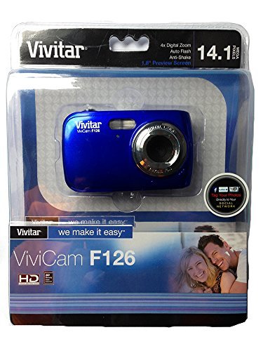 Vivitar Blue ViviCam F126 Digital Camera with 14 Megapixels