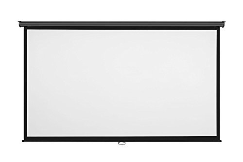 VonHaus 100-inch Widescreen Projector Screen (Manual Pull Down) - Home Theater/Cinema or Presentation Platform - 16:9 Aspect Ratio Projection Screen - Suitable for HDTV/Sports/Movies/Presentations