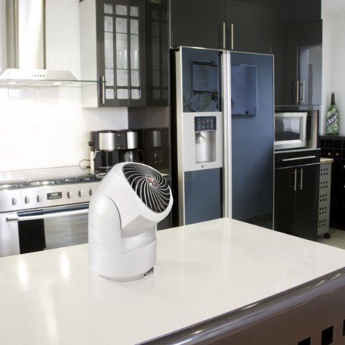 Vornado Flippi V10 Compact Oscillating Air Circulator Fan, Ice White