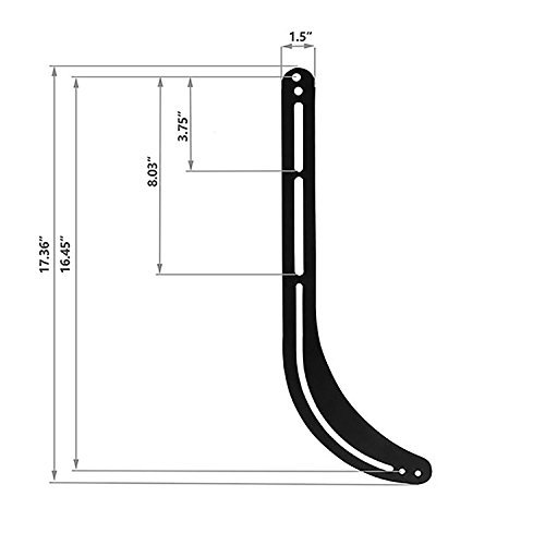 WALI SBR201 Universal Sound Bar Bracket for Mounting Above or Under TV, Fits most 32 to 70 Inch TVs, 33 Lbs Weight Capacity, Black