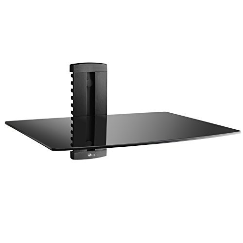 WALI WL-CS201-1 1X Black DVD DVR VCR Wall Mount Bracket Component Shelf