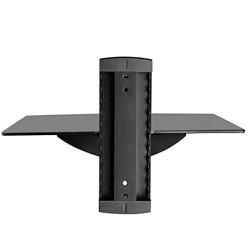 WALI WL-CS201-1 1X Black DVD DVR VCR Wall Mount Bracket Component Shelf