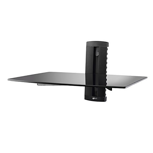 WALI WL-CS201-1 1X Black DVD DVR VCR Wall Mount Bracket Component Shelf