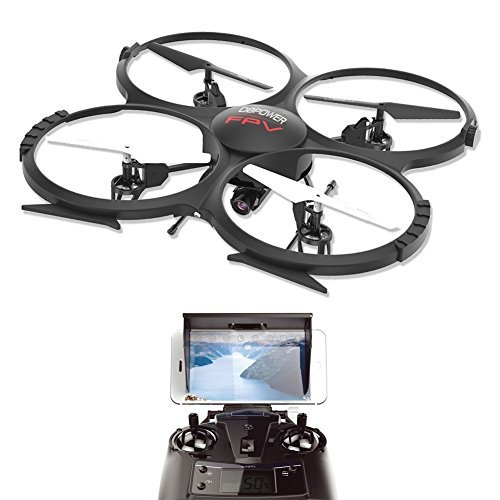 WIFI FPV Version U818A Drone with 720P HD Camera DBPOWER Headless Mode Quadcopter with 2 Batteries Long Flying Time Drone for Beginners