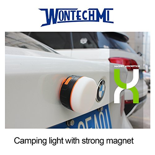 WONTECHMI Camping Lantern, 200lm Ultra Bright, LED IP65 Waterproof Outdoor Lights and Strong Magnet, Tent Lamp with Rechargable 5200mAh Battery Power Bank for Camping, Hiking, Best Gift Sale