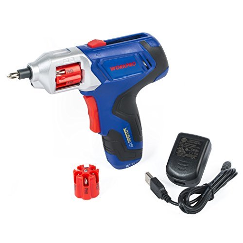 WORKPRO Cordless Rechargeable Power Screwdriver Lithium-ion 3.6V with Quick Change Bits