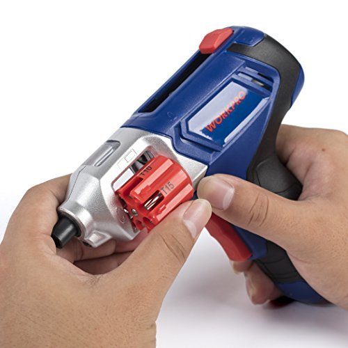 WORKPRO Cordless Rechargeable Power Screwdriver Lithium-ion 3.6V with Quick Change Bits