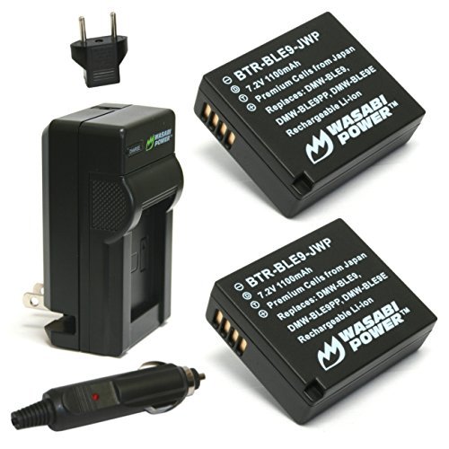 Wasabi Power Battery (2-Pack) and Charger for Panasonic DMW-BLE9, DMW-BLG10 and Panasonic Lumix DMC-GF3, DMC-GF5, DMC-GF6, DMC-GX7, DMC-LX100