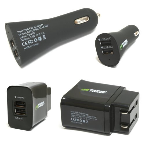 Wasabi Power Battery (2-Pack) and New Dual Charger for GoPro Hero3, Hero3+ (with Car and US Plug)