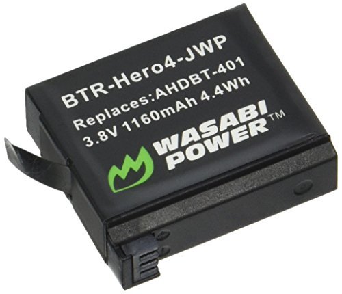 Wasabi Power Battery for GoPro HERO4 and GoPro AHDBT-401 (2-Pack)