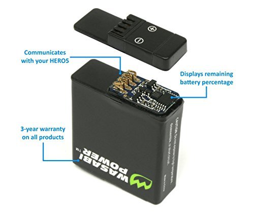 Wasabi Power Battery for GoPro HERO5 Black (v03 for All Future Firmware Updates)