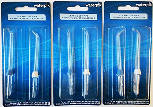 Waterpik Dental Water Jet Replacement High Pressure Jet Tips (Pack of 6 Tips) 