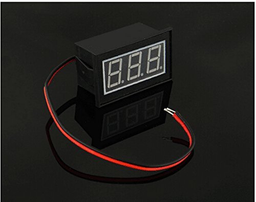 Waterproof Monitor DC 4.5-150V 12/24/36/48V Volt Battery Meter Voltage Tester Automative Electric Cars Gauge Golf Cart E-Bike Bicycle Motorcycle Small Digital Voltmeter 0.56"LED Blue