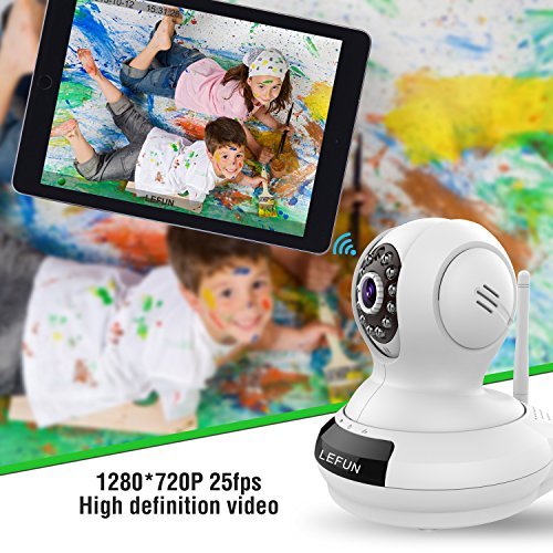 WiFi Camera, LeFun Wireless Surveillance Camera IP Cam Nanny Cam with Pan Tilt Zoom Motion Detect Two Way Audio Night Vision Remote Control 2.4G WiFi for Baby Monitor and Wireless Security Camera