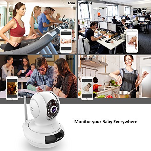 WiFi Camera, LeFun Wireless Surveillance Camera IP Cam Nanny Cam with Pan Tilt Zoom Motion Detect Two Way Audio Night Vision Remote Control 2.4G WiFi for Baby Monitor and Wireless Security Camera