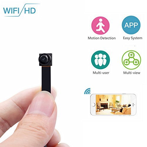 Wifi Hidden Spy Camera-ENKLOV 720P HD Portable Small Mini Camera with Motion Detecting,P2P Wireless Wifi Digita Video Recorder for IOS iPhone Android Phone APP Remote View Support 128GB(Not include)