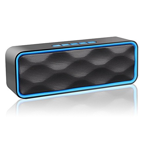 Wireless Bluetooth Speaker, ZOEE S1 Outdoor Portable Stereo Speaker with HD Audio and Enhanced Bass, Built-In Dual Driver Speakerphone, Bluetooth 4.0, Handsfree Calling, FM Radio and TF Card Slot