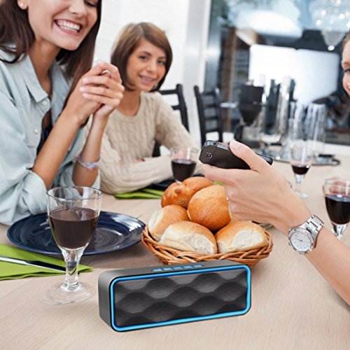 Wireless Bluetooth Speaker, ZOEE S1 Outdoor Portable Stereo Speaker with HD Audio and Enhanced Bass, Built-In Dual Driver Speakerphone, Bluetooth 4.0, Handsfree Calling, FM Radio and TF Card Slot