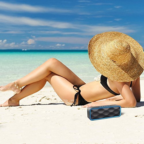 Wireless Bluetooth Speaker, ZOEE S1 Outdoor Portable Stereo Speaker with HD Audio and Enhanced Bass, Built-In Dual Driver Speakerphone, Bluetooth 4.0, Handsfree Calling, FM Radio and TF Card Slot