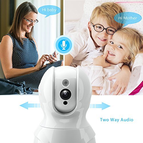 Wireless Security Camera,KAMTRON HD WiFi Security Surveillance IP Camera Home Monitor with Motion Detection Two-Way Audio Night Vision,White