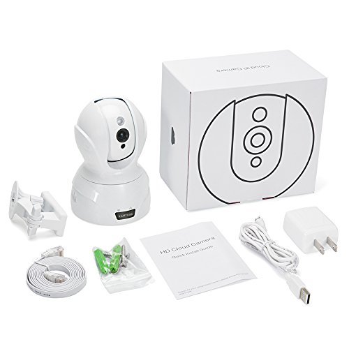 Wireless Security Camera,KAMTRON HD WiFi Security Surveillance IP Camera Home Monitor with Motion Detection Two-Way Audio Night Vision,White