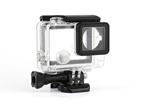 WiserElecton Side Open Skeleton Housing For GoPro Hero4 Hero3+ Hero 3 cameras With Bacpac Touched Panel LCD Screen Protective backdoor and lens