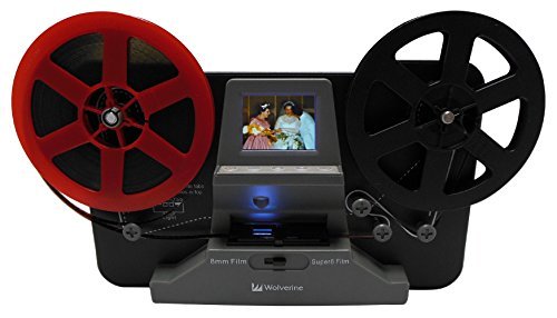 Wolverine 8mm and Super8 Reels Movie Digitizer with 2.4" LCD, Black (Film2Digital MovieMaker)