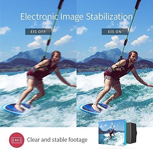 YI 4K+/60fps Action Camera with Waterproof Case, Plus Voice Control, Live Streaming, and 12MP RAW image (Black)