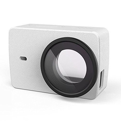 YI 4K Action Camera Protective Lens + Leather Case White