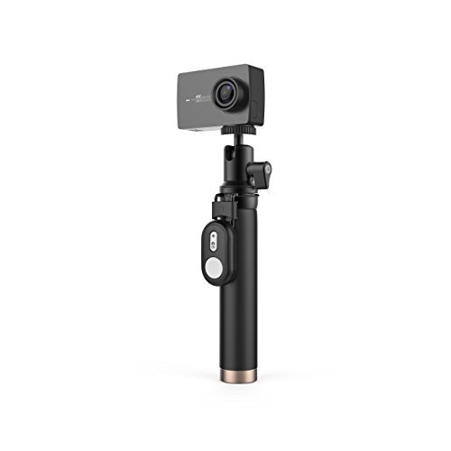 YI 4K Action Camera with Selfie Stick & Bluetooth Remote (US Edition) Night Black