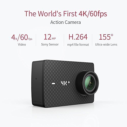 YI 4K+ Sports and Action Camera with 4K/60fps Resolution, EIS, Live Stream, Voice Control and 12MP Raw Image