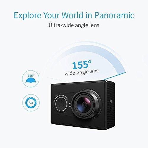 YI 88001 16MP Action Camera with High-Resolution WiFi and Bluetooth, Black