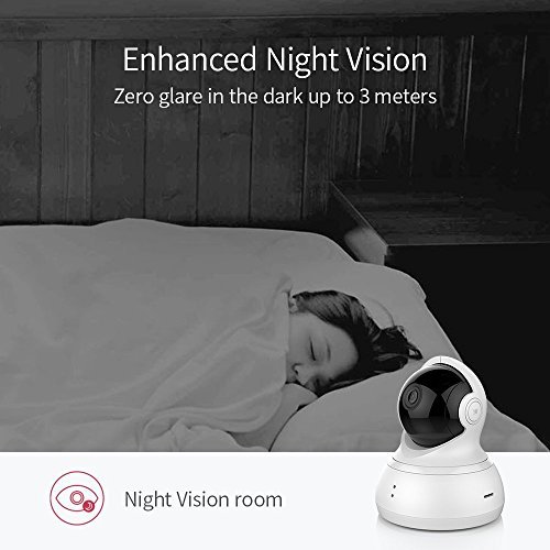 YI Dome Camera, 1080P HD Indoor Cam with Wireless IP Security Surveillance System & Night Vision - White (US Edition)