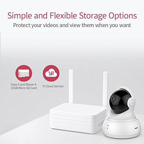 YI Dome Camera, 1080P HD Indoor Cam with Wireless IP Security Surveillance System & Night Vision - White (US Edition)