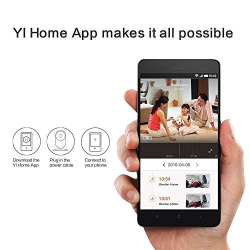 YI Home Camera 2, 1080p Full HD Wireless IP Security Surveillance System with Activity Zone, Human Detection for Indoor, Store, Baby, Pet Monitor - Cloud Service Available